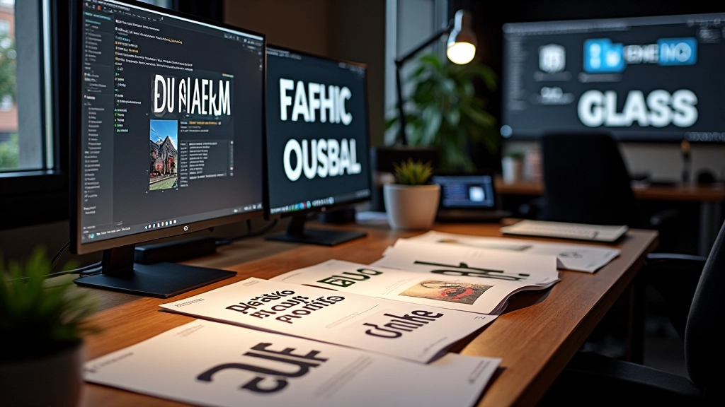 Portfolio numérique affichant une collection de projets de typographie animée avec différents styles et techniques