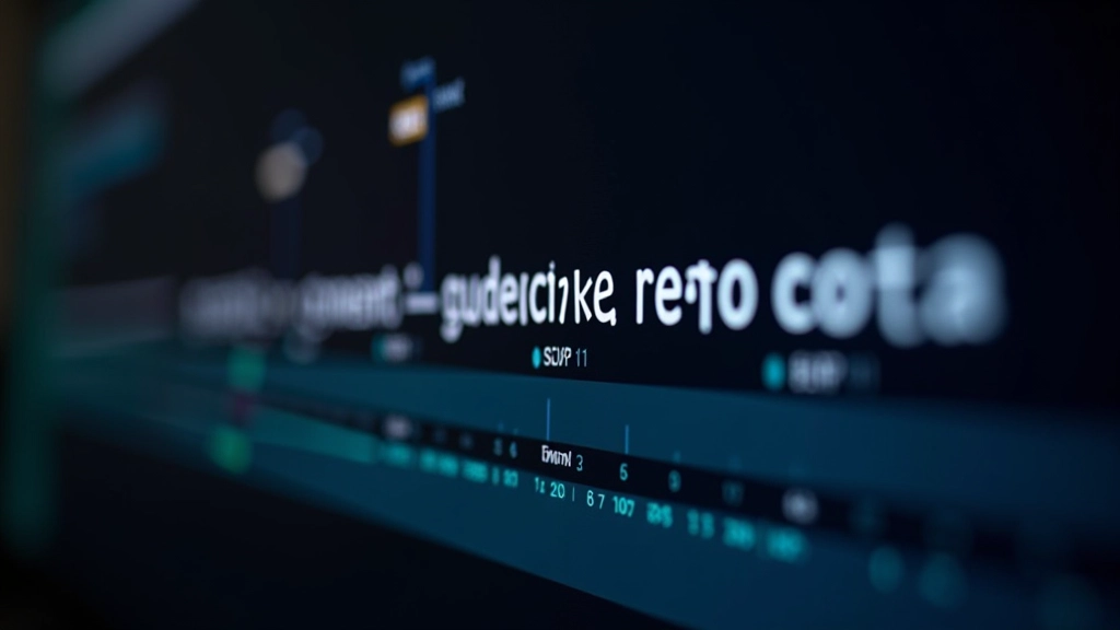 Timeline d'animation montrant les keyframes d'une séquence de texte avec spacing régulier entre les événements